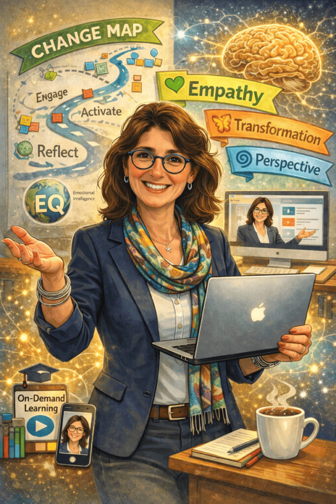 Mila-Take-Route_Blog-Caricature-ChatGPT-Navigating-The-Future